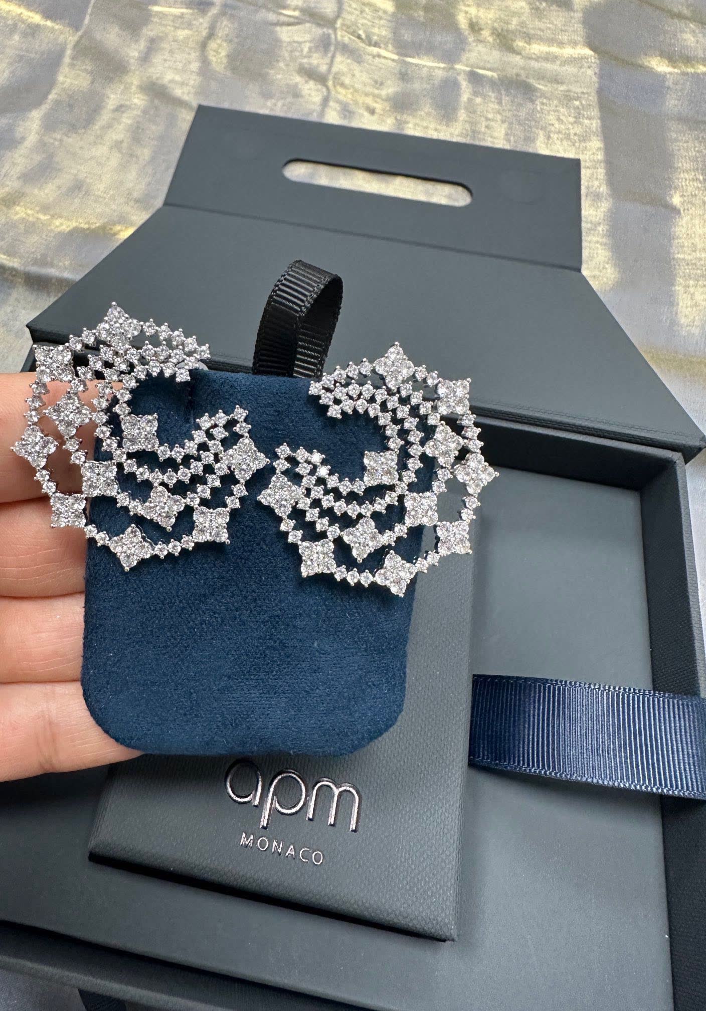 APM Monaco Diamond Stud Earrings